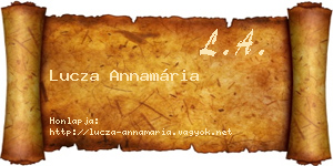 Lucza Annamária névjegykártya